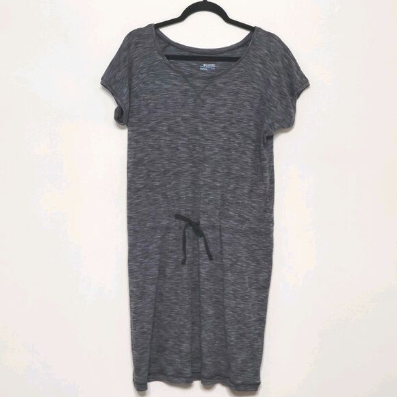 Columbia T-Shirt Dress XL Gray Heathered Space Dye Athletic Casual - Picture 1 of 5